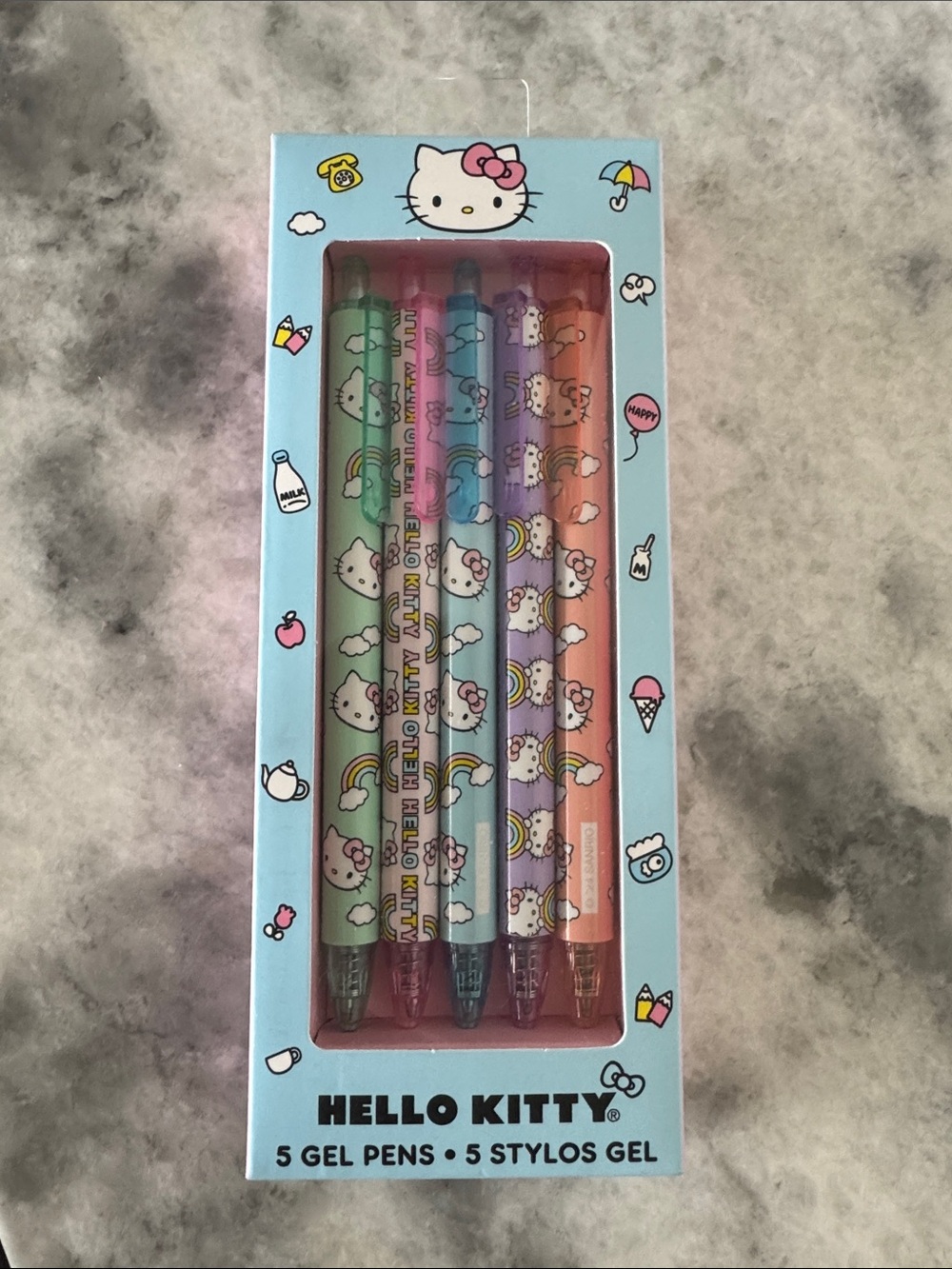 Hello Kitty 5 Blue Gel Pens